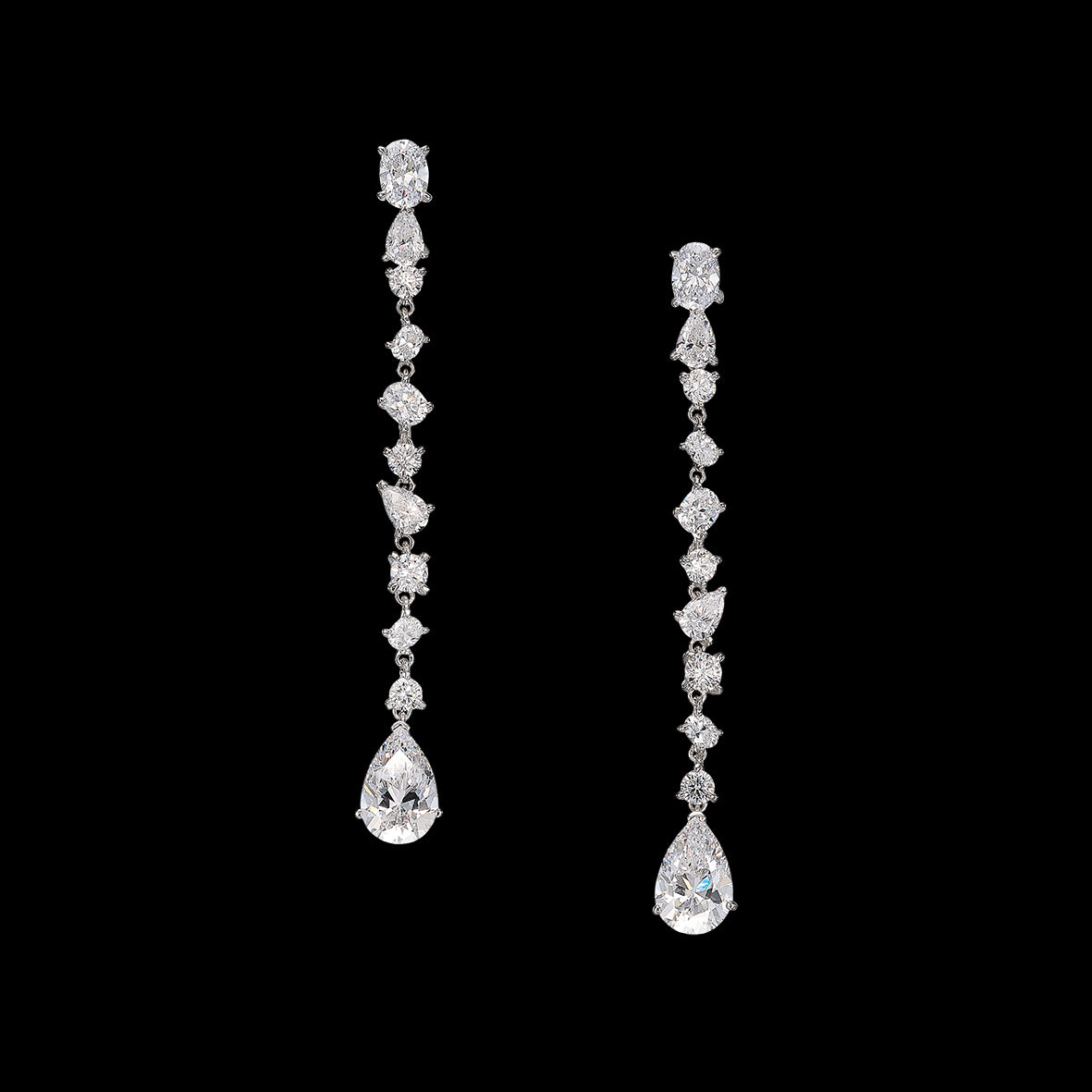 Diamond Celestial Dust Drop Earrings