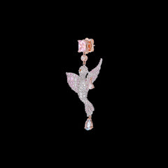 Diamond Hummingbird Earrings