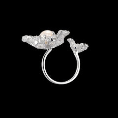 Diamond Snow Rose Ring