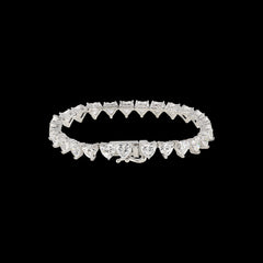 Eternity Heart Bracelet. White Gold