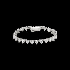 Eternity Heart Bracelet. White Gold