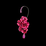 Fuchsia Camellia Bloom Ear Cuff, Earrings, Anabela Chan Joaillerie - Fine jewelry with laboratory grown and created gemstones hand-crafted in the United Kingdom. Anabela Chan Joaillerie is the first fine jewellery brand in the world to champion laboratory-grown and created gemstones with high jewellery design, artisanal craftsmanship and a focus on ethical and sustainable innovations.