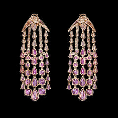 Fuchsia Ombré Waterfall Earrings