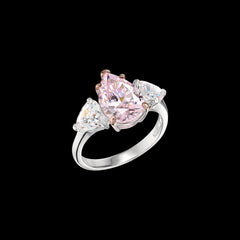 Heart & Pear Rose Ring