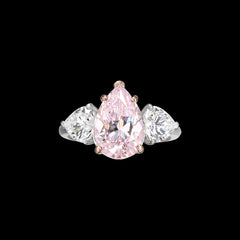 Heart & Pear Rose Ring