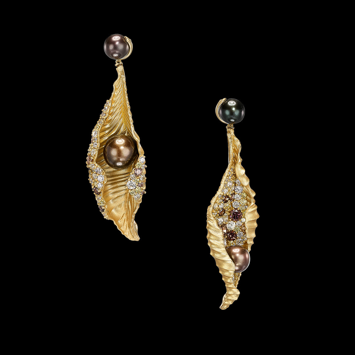 Imperial Acorn Leaf Earrings