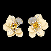 Ivory Poppy Earrings