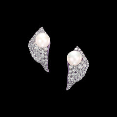 Lavender Leaf Blade Ear Studs