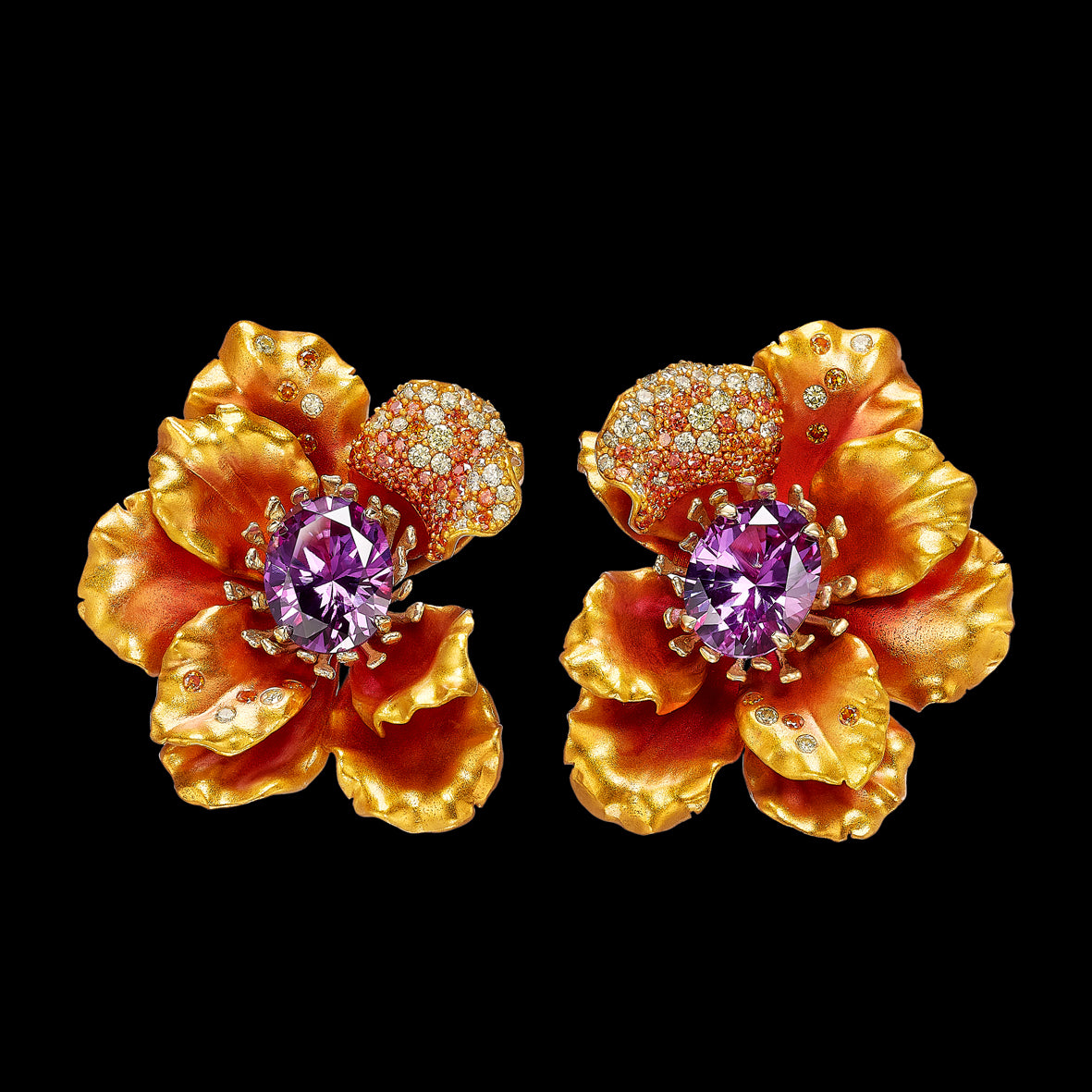 Magma Poppy Earrings