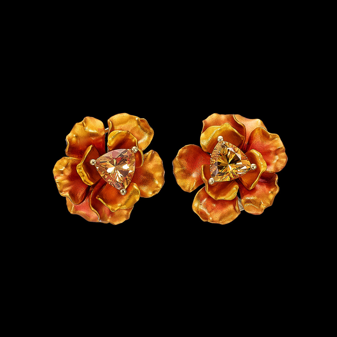 Magma Rose Studs