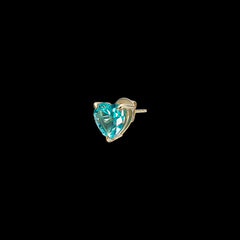 Midi Paraiba Heart Studs