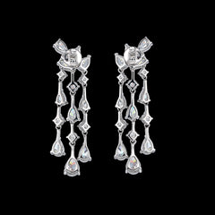 Mini Diamond Chandelier Earrings, Earrings, Anabela Chan Joaillerie - Fine jewelry with laboratory grown and created gemstones hand-crafted in the United Kingdom. Anabela Chan Joaillerie is the first fine jewellery brand in the world to champion laboratory-grown and created gemstones with high jewellery design, artisanal craftsmanship and a focus on ethical and sustainable innovations.