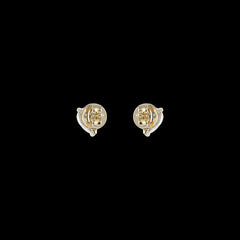 Mini Diamond Heart Studs, Earrings, Anabela Chan Joaillerie - Fine jewelry with laboratory grown and created gemstones hand-crafted in the United Kingdom. Anabela Chan Joaillerie is the first fine jewellery brand in the world to champion laboratory-grown and created gemstones with high jewellery design, artisanal craftsmanship and a focus on ethical and sustainable innovations.