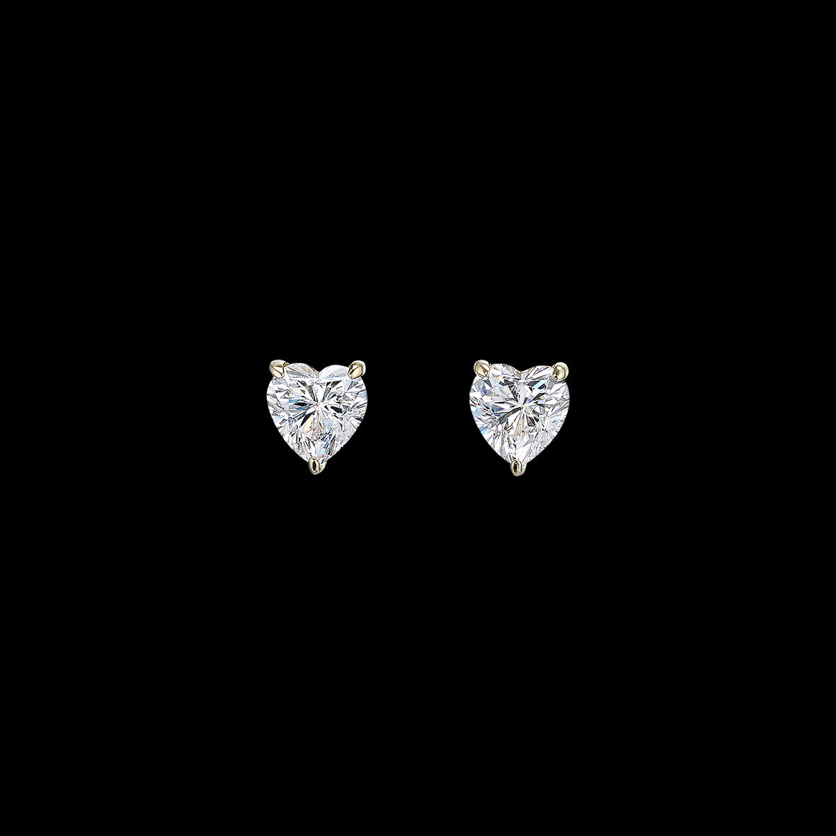 Mini Diamond Heart Studs