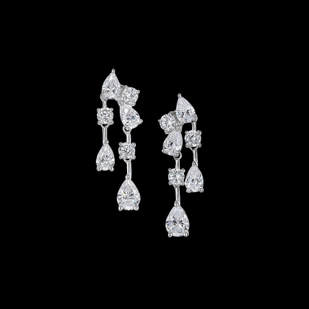 Diamond raindrop earrings Clearance