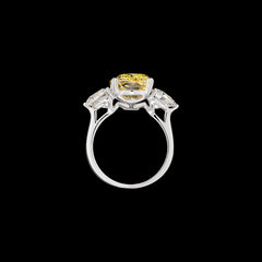 Orchid Canary Ring. Lab-Grown Simulated Diamond