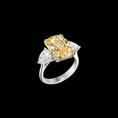 Orchid Canary Ring. Lab-Grown Simulated Diamond