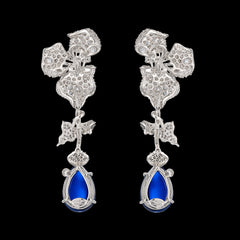 Orchid Sapphire Earrings, Earrings, Anabela Chan Joaillerie - Fine jewelry with laboratory grown and created gemstones hand-crafted in the United Kingdom. Anabela Chan Joaillerie is the first fine jewellery brand in the world to champion laboratory-grown and created gemstones with high jewellery design, artisanal craftsmanship and a focus on ethical and sustainable innovations.