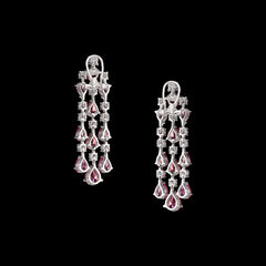 Padparadscha Orchid Cascade Earrings