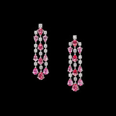 Padparadscha Orchid Cascade Earrings