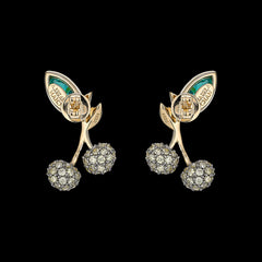 Paraiba Cherry Stud Earrings, Earrings, Anabela Chan Joaillerie - Fine jewelry with laboratory grown and created gemstones hand-crafted in the United Kingdom. Anabela Chan Joaillerie is the first fine jewellery brand in the world to champion laboratory-grown and created gemstones with high jewellery design, artisanal craftsmanship and a focus on ethical and sustainable innovations.