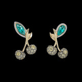 Paraiba Cherry Stud Earrings, Earrings, Anabela Chan Joaillerie - Fine jewelry with laboratory grown and created gemstones hand-crafted in the United Kingdom. Anabela Chan Joaillerie is the first fine jewellery brand in the world to champion laboratory-grown and created gemstones with high jewellery design, artisanal craftsmanship and a focus on ethical and sustainable innovations.