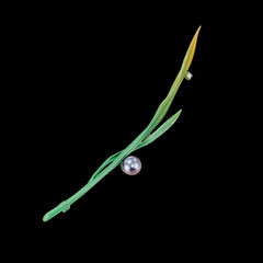 Pearl Blades of Grass Brooch