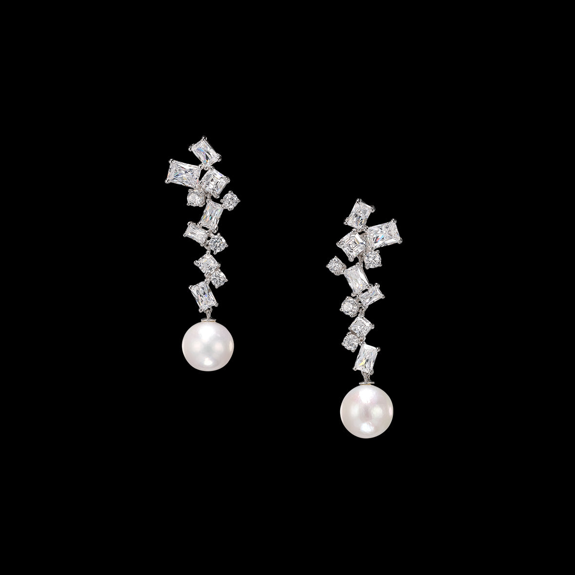 Pearl Shatter Vine Earrings