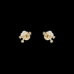 Petite Gold Floral Studs