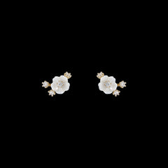 Petite Gold Floral Studs