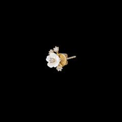 Petite Gold Floral Studs