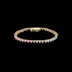 Petite Magenta Eternity Heart Bracelet