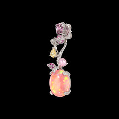 Pink Opal Carnivora Earrings