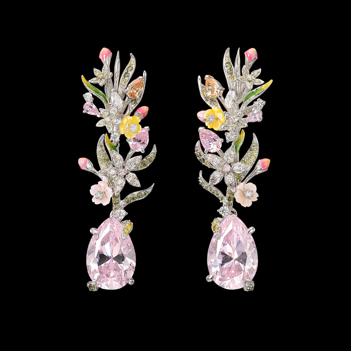 Pink Posie Earrings