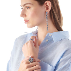 Aqua Pavé Panettone Ring