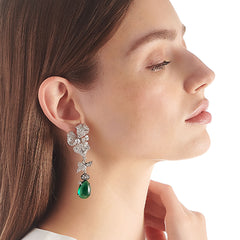 Orchid Emerald Earrings