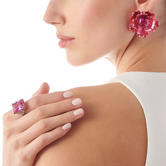 Fuchsia Floral Earrings
