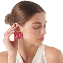 Fuchsia Floral Earrings