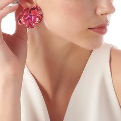 Fuchsia Floral Earrings