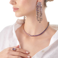 Lavender Ombré Cascade Earrings