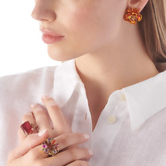 Magma Rose Studs
