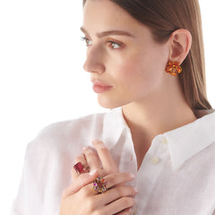 Magma Rose Studs