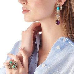 Orchid Amethyst Earrings