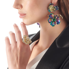 Rainbow Magnolia Earrings