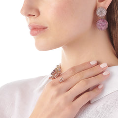 Tourmaline Peony Ring