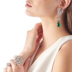 Orchid Emerald Earrings