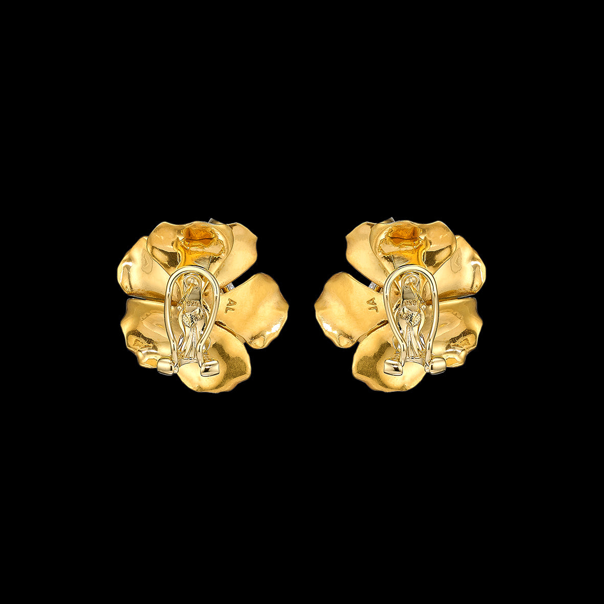 Reine de Soleil Studs, Earrings, Anabela Chan Joaillerie - Fine jewelry with laboratory grown and created gemstones hand-crafted in the United Kingdom. Anabela Chan Joaillerie is the first fine jewellery brand in the world to champion laboratory-grown and created gemstones with high jewellery design, artisanal craftsmanship and a focus on ethical and sustainable innovations.