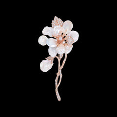 Rose Cherry Corsage Brooch