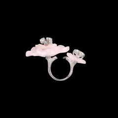 Rose Quartz Sakura Ring