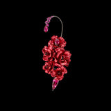 Ruby Camellia Bloom Ear Cuff, Earrings, Anabela Chan Joaillerie - Fine jewelry with laboratory grown and created gemstones hand-crafted in the United Kingdom. Anabela Chan Joaillerie is the first fine jewellery brand in the world to champion laboratory-grown and created gemstones with high jewellery design, artisanal craftsmanship and a focus on ethical and sustainable innovations.